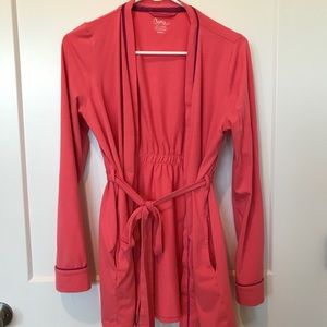 Maternity robe and 2 pair pj bottoms